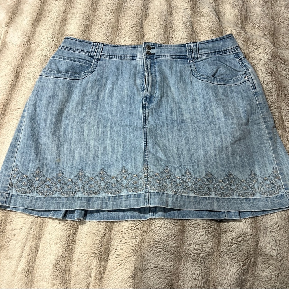 Denim A-Line Skirt